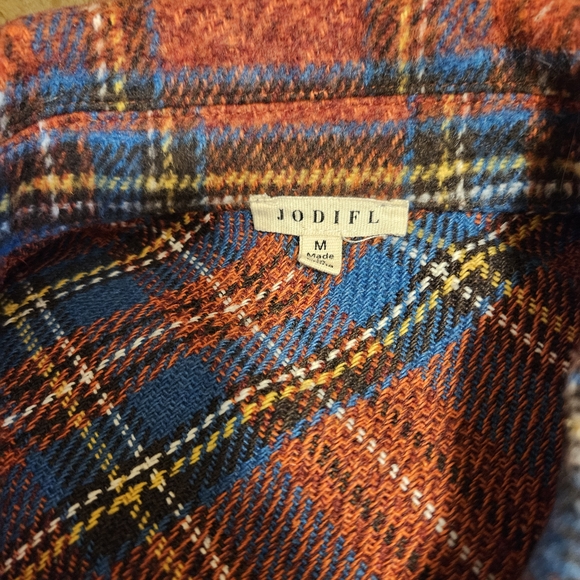 Jodifl Plaid Shacket Shirt Snap Front Size Medium Women's - Picture 7 of 7